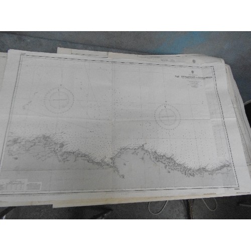 289B - SEVEN LARGE NAVIGATIONAL MAPS OF BRITAIN, FRANCE AND SPAIN FROM THE 1950'S INCLUDING :-
THE THAMES E... 