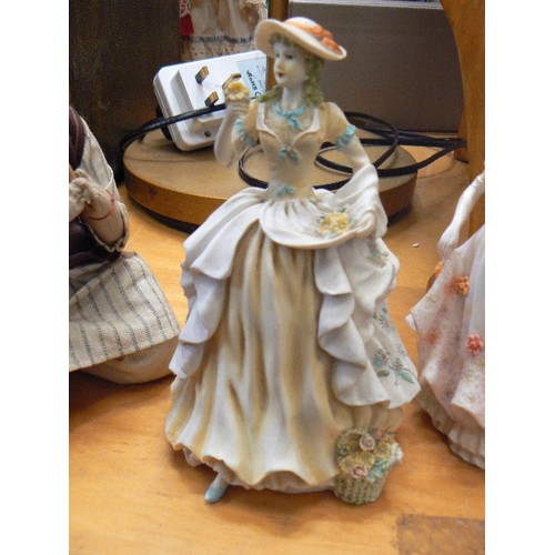 93 - 4 X LEONARDO COLLECTION 'CRINOLINE LADY' FIGURES. INC SOPHIE, OLIVIA AND SUMMER BREEZE.