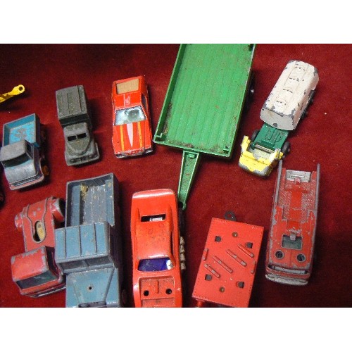 67 - 18 DIE-CAST VEHICLES. LESNEY, CORGI ETC.