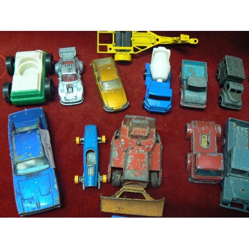 67 - 18 DIE-CAST VEHICLES. LESNEY, CORGI ETC.