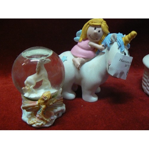 69 - 6 X UNICORN FIGURES/TRINKET BOXES.