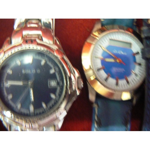 115 - 9 X WRISTWATCHES. MENS & WOMENS.