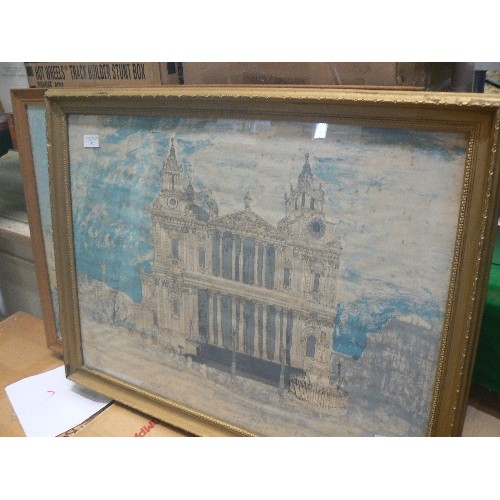 82 - COLIN SPENCER (1933 TO 2023) . A SILKSCREEN PRINT OF ST PAULS CATHEDRAL SIGNED BY THE ARTIST 1966 - ... 