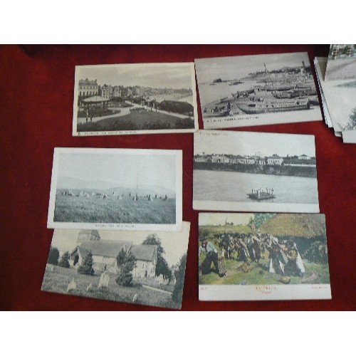 398 - INTERESTING VINTAGE POSTCARDS-HOME & ABROAD. CONTAINED IN A WILLEM II CIGAR BOX.