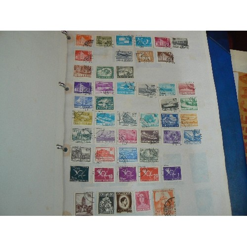 397 - 4 X STAMP ALBUMS. CONTAINING QUANTITY OF STAMPS.