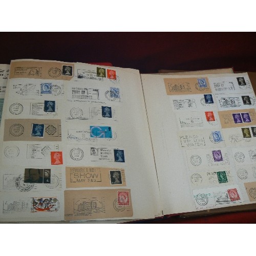 397 - 4 X STAMP ALBUMS. CONTAINING QUANTITY OF STAMPS.