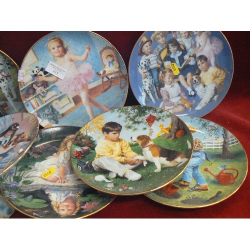 415 - 8 X DANBURY MINT LIMITED EDITION COLLECTABLE PLATES. 'CHILDREN OF THE WEEK' MONDAYS CHILD ETC ETC.