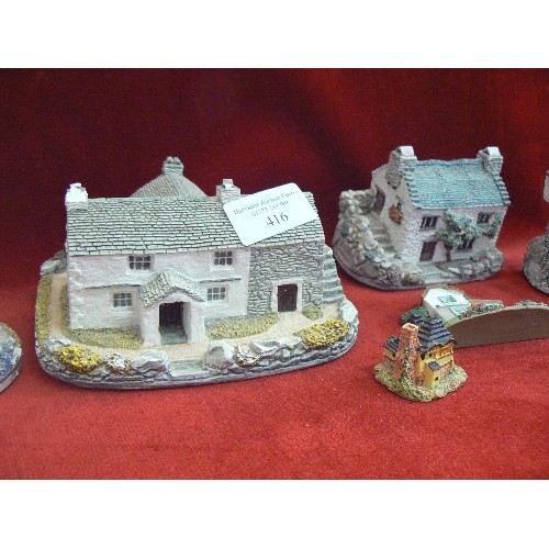 416 - LILLIPUT LANE AND KNIGHT DESIGN COLLECTABLE COTTAGES. INC FISHERMANS COTTAGE, AND TARN COTTAGE.