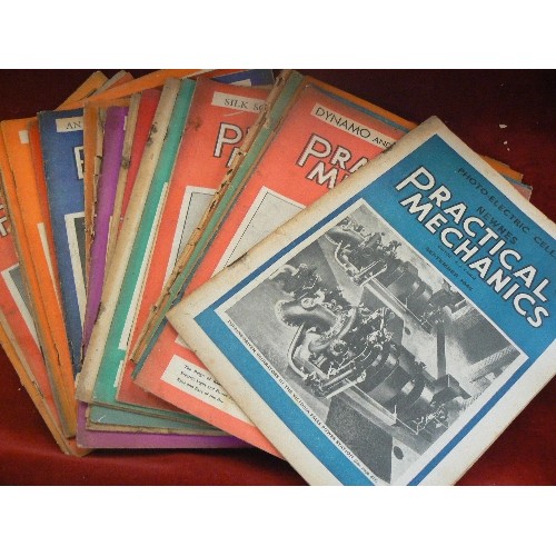 467 - QUANTITY OF VINTAGE 1940'S MAGAZINES 'PRACTICAL MECHANICS' COVERING A VARIETY OF MECHANICAL AND ENGI... 