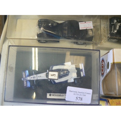 578 - 8 X DIE-CAST VEHICLES. BOXED/UNUSED. SOLIDO, MATCHBOX ETC. INC BUGATTI, TRABANT, 1909 OPEL COUPE,  F... 