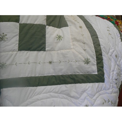 585 - 2 X 'PATCHWORK' BED QUILTS.