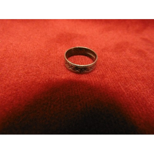 13 - SILVER HALLMARKED WEDDING BAND