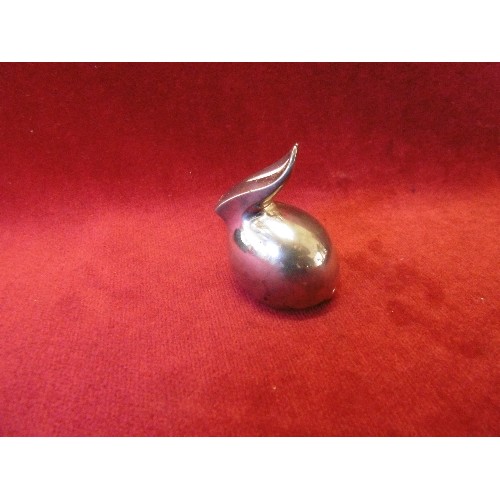 39 - SILVER PLATE DANSK RABBIT PAPERWEIGHT IN BOX