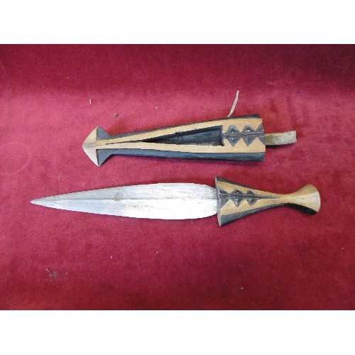 50 - AFRICAN TOURIST KNIFE IN WOODEN SHEATH