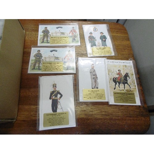 561 - GEOFF WHITE MILITARY POSTCARDS. NEW. 125 SETS OF 6. 5 DIFFERENT DESIGNS.