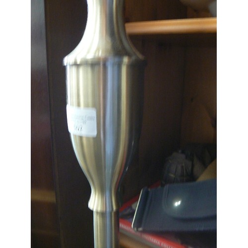 502 - BRUSHED BRASS EFFECT STANDARD LAMP BASE.