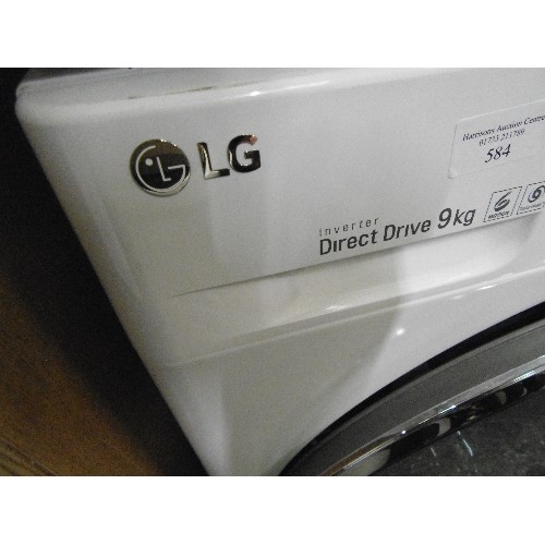 584 - LG DIRECT DRIVE 9KG WASHING MACHINE. DIGITAL DISPLAY. APPEARS VGC.