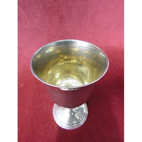 10 - HEAVY SOLID SILVER CHALICE BY R. HODD & SON OF HATTON GARDEN LONDON 1972 LOVELY HALLMARKS WEIGHT