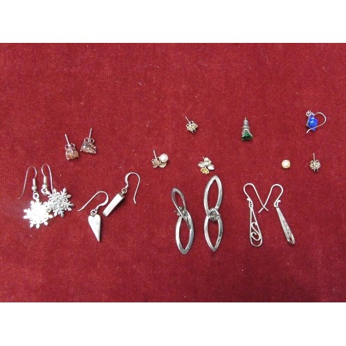 40 - BOX OF 6 PAIRS OF SILVER EARRINGS