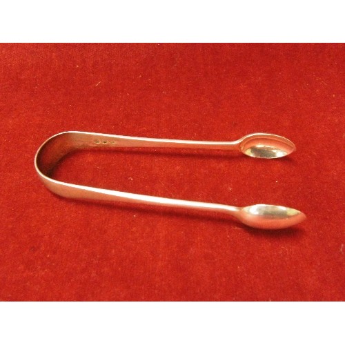 9 - A PAIR OF SOLID SILVER SUGAR NIPS LONDON 1893 BY 	FRANCIS HIGGINS  WEIGHT 43.64gr