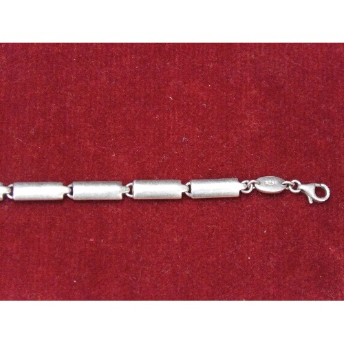 29 - RETRO SILVER BRACELET LONG OVAL LINKS BY FOSSIL 16.31gr