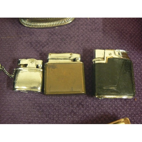 101A - 6  VINTAGE LIGHTERS - TO INCLUDE A BOXED PENGUIN LIGHTER, A RONSON TABLE LIGHTER