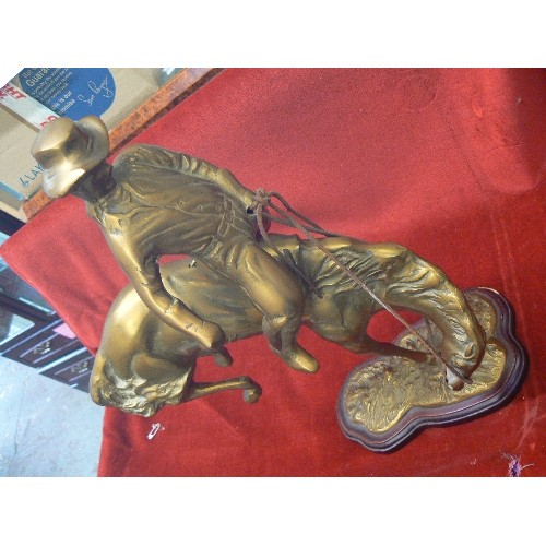 65 - BRASS REMMINGTON REPLICA 'THE OUTLAW' FIGURE