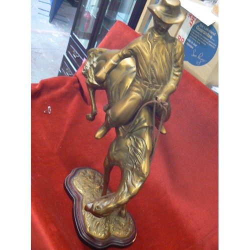 65 - BRASS REMMINGTON REPLICA 'THE OUTLAW' FIGURE