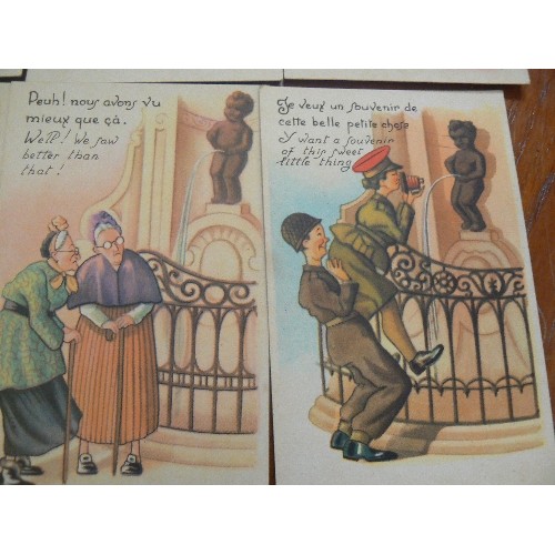 84 - 15 X 1940'S BELGIAN COMICAL MANNEKEN PIS BOY POSTCARDS