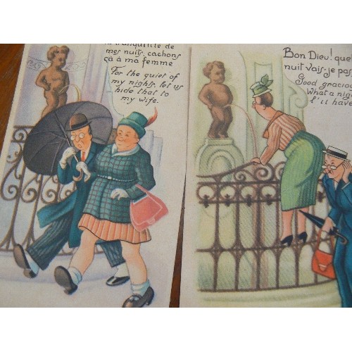 84 - 15 X 1940'S BELGIAN COMICAL MANNEKEN PIS BOY POSTCARDS