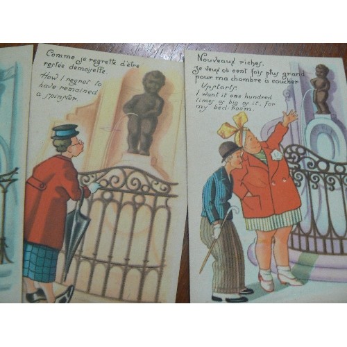 84 - 15 X 1940'S BELGIAN COMICAL MANNEKEN PIS BOY POSTCARDS