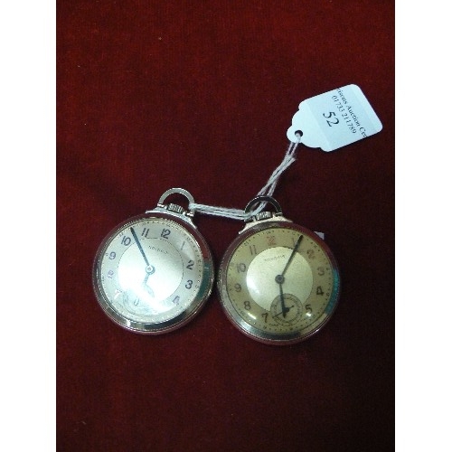 52 - 2 VINTAGE SWISS POCKET WATCHES BY NOVORIS