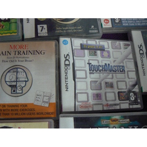 124 - NINTENDO DS, TOGETHER WITH 9 X GAMES.