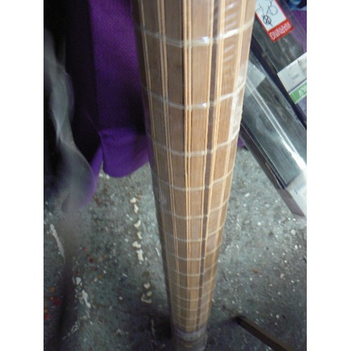 131 - QUANTITY OF NEW/PACKAGED WINDOW BLINDS AND CURTAIN POLES. INC BAMBOO, VENETIAN ETC.