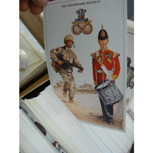 231 - MILITARY POSTCARDS. X 800. SETS INCLUDE IRISH GUARDS, YEOMANRY CAVALRY, GUARDS DEPOT ETC. NEW