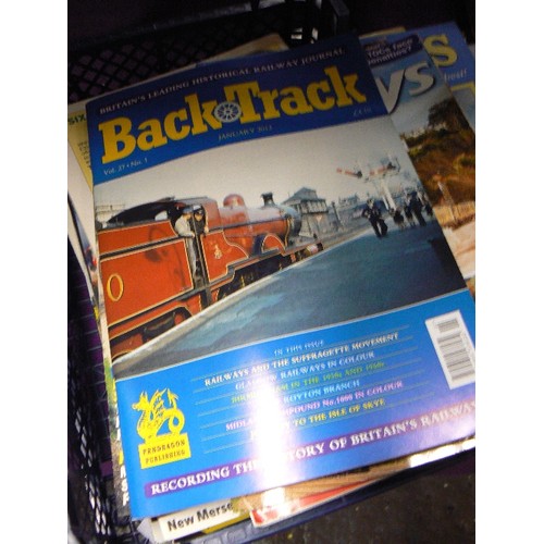 140 - STEAM TRAIN/RAILWAY INTEREST. QUANTITY OF MAGAZINES. 'RAILWAYS ILLUSTRATED' 'BACKTRACK' ETC