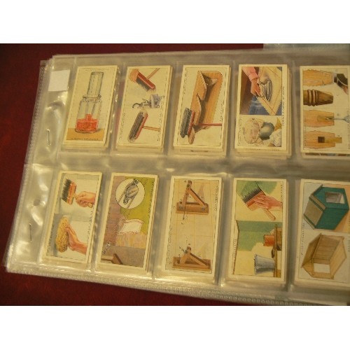 200 - 14 DIFFERENT  CIGARETTE CARD SET IN PLASTIC SHEETS