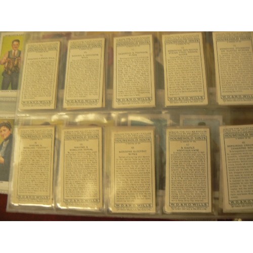 200 - 14 DIFFERENT  CIGARETTE CARD SET IN PLASTIC SHEETS