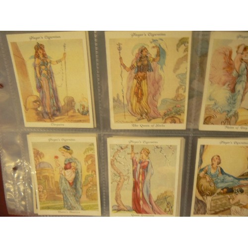 200A - 14 DIFFERENT  CIGARETTE CARD SET IN PLASTIC SHEETS