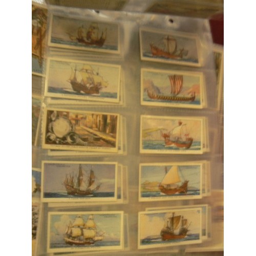 200A - 14 DIFFERENT  CIGARETTE CARD SET IN PLASTIC SHEETS