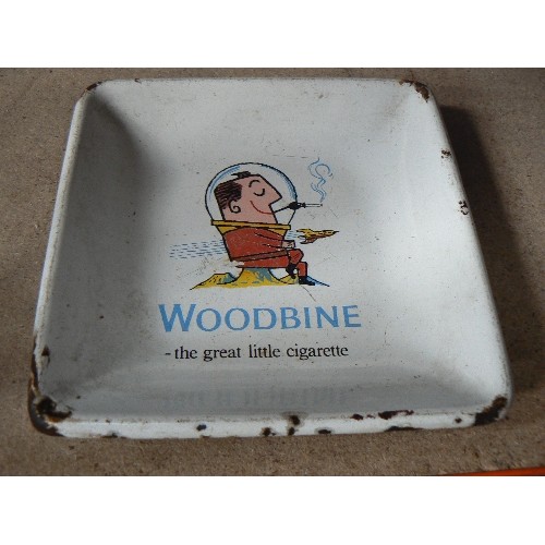 180 - PUB-GEAR/BREWERY. INC WHITBREAD TANKARD TIN TRAY, WOODBINE , GREENKING AND JOHNNY WALKER ASHTRAYS. A... 