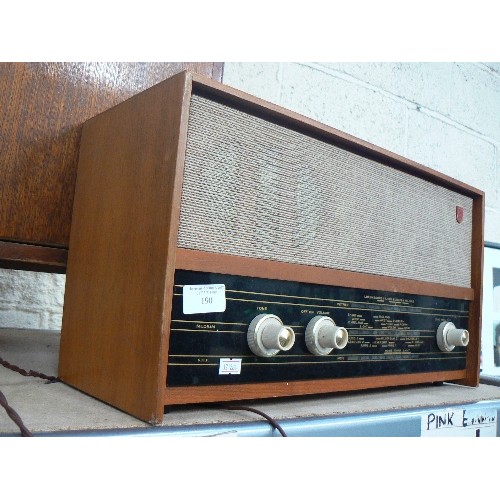 190 - RETRO-VINTAGE PHILIPS WOODEN CASED RADIO