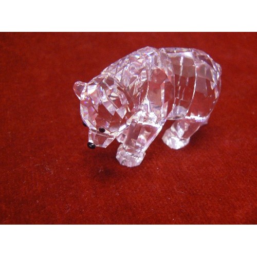 21 - SWAROVSKI CRYSTAL GRIZZLY BEAR A 9100 NR 000 057 WITH BOX