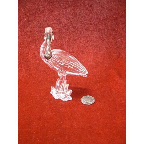 9 - SWAROVSKI CRYSTAL PELICAN A. 9100 NR 000 104  LARGE SIZE BIRD WITH BOX