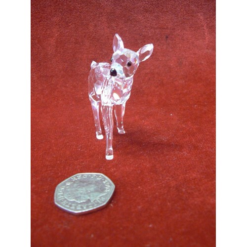 7 - SWAROVSKI CRYSTAL A 7608 NR 000 002 A FAWN STANDING BOXED