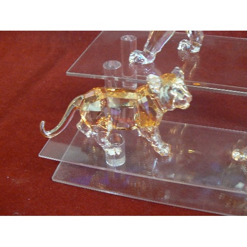 33 - Swarovski crystal SCS Annual Edition 2010 Tiger set MIB #1003148 With Cubs RARE Swarovski Crystal 20... 