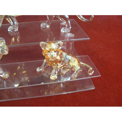 33 - Swarovski crystal SCS Annual Edition 2010 Tiger set MIB #1003148 With Cubs RARE Swarovski Crystal 20... 