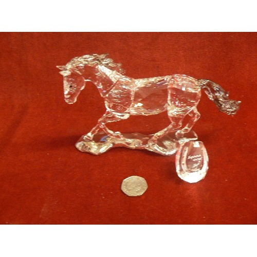 32 - Swarovski crystal SCS Annual Edition 2014 Horse Esperanza 5004728 Figurine clear crystal with plaque... 