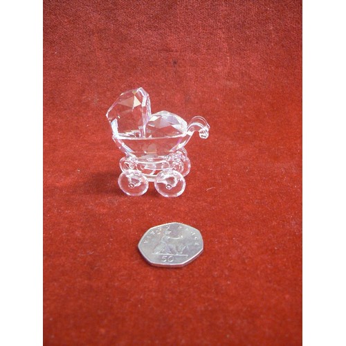 27 - SWAROVSKI CRYSTAL BABY CARRIAGE/PRAM-BOXED 199197