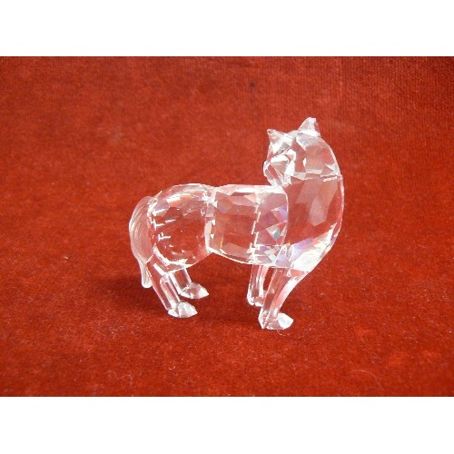 42 - SWAROVSKI CRYSTAL RED RIDING HOOD FAIRYTALE WOLF FIGURINE 207549 SLIGHT CHIP TO ONE EAR